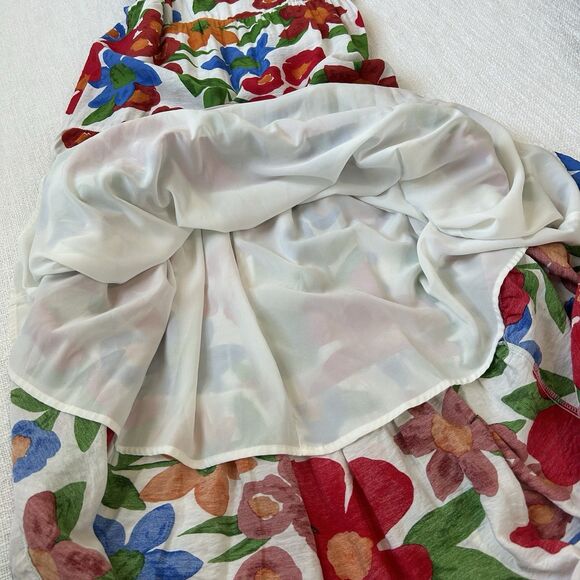 Skies Are Blue Floral Maxi Dress Womens Small Multicolor Rayon Blend Spring - Picture 10 of 13